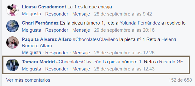 ganador sorteo chocolates clavileño