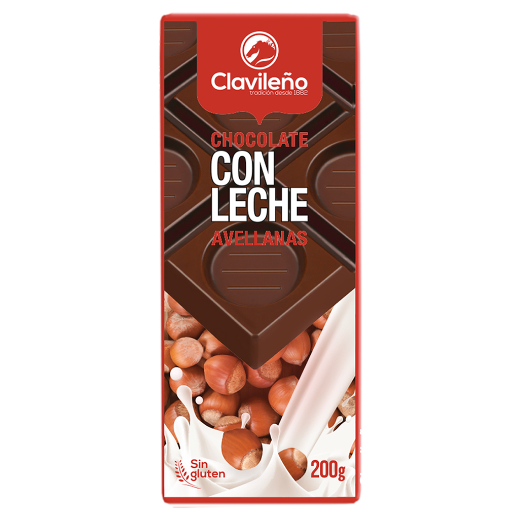 Chocolate con leche y avellanas - Chocolates Clavileño