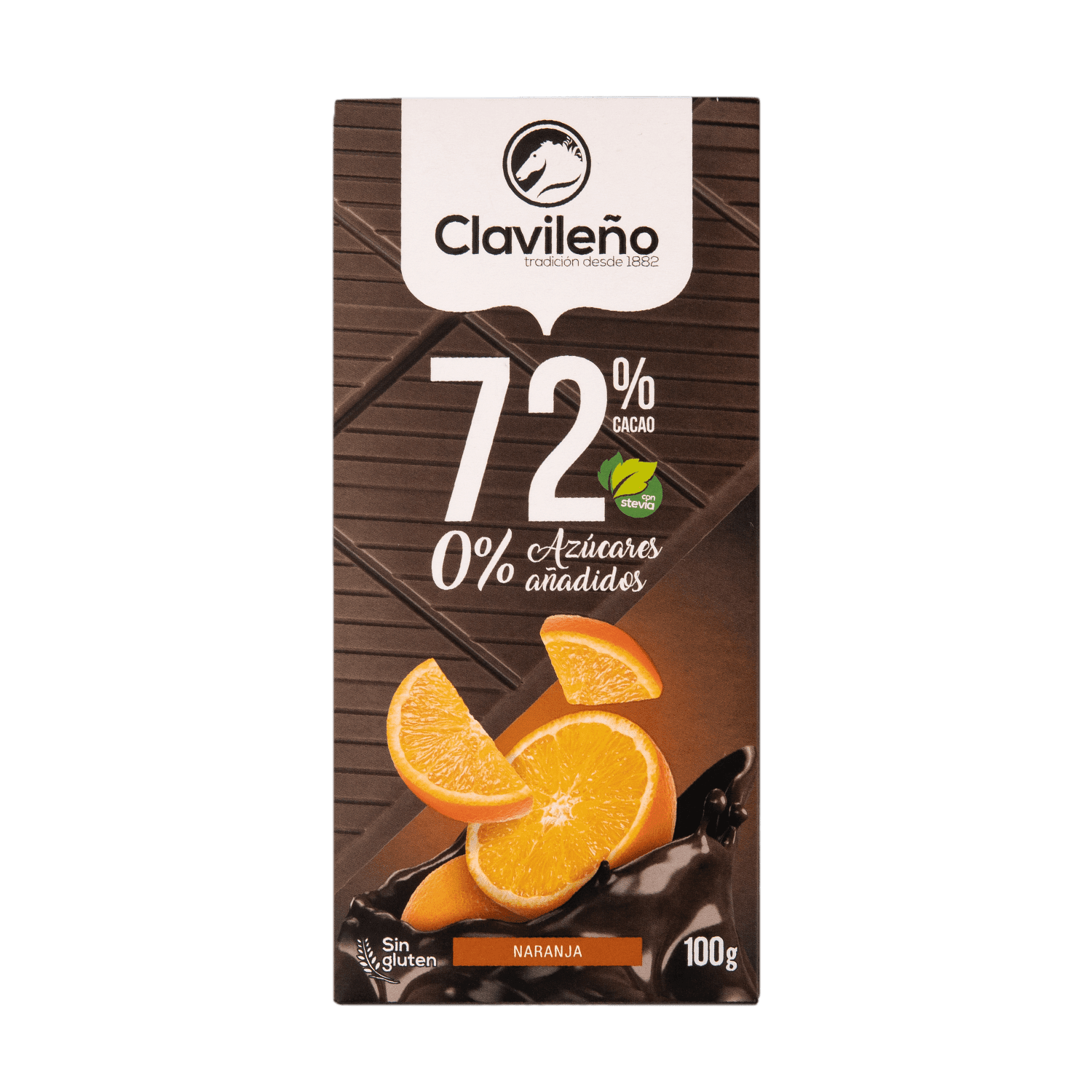 Ref. 71 - Chocolate Negro 72% sin azucares añadidos con naranja