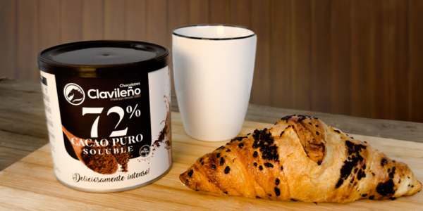 Idea sencilla de una merienda con chocolate.