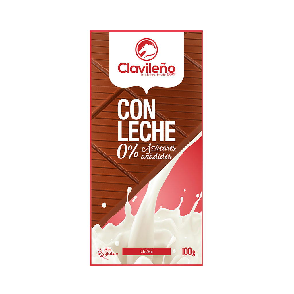 Ref. 126 - Chocolate con leche sin azúcares añadidos Chocolates Clavileño